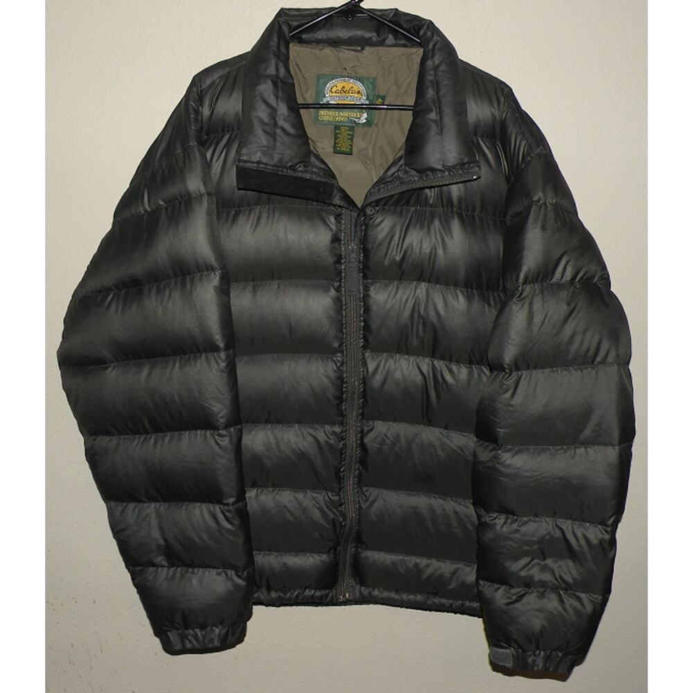 Cabela’s Premier Northern Goose Down Men’s XL Tall Insulated Puffer Coat Gray